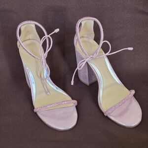 Elegant Pink Strappy Heels